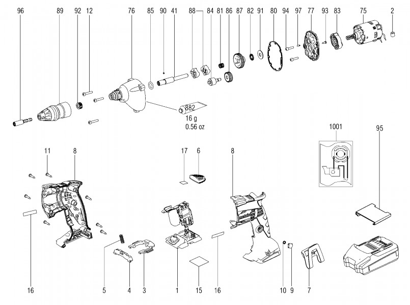 Metabo d72622 схема